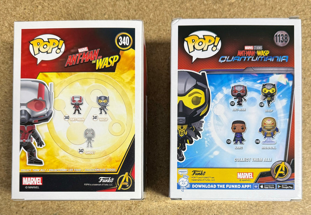 Funko Pop! Marvel Ant-Man And The Wasp #340 &1138 Quantumania Set Of 2 - for just $25! 