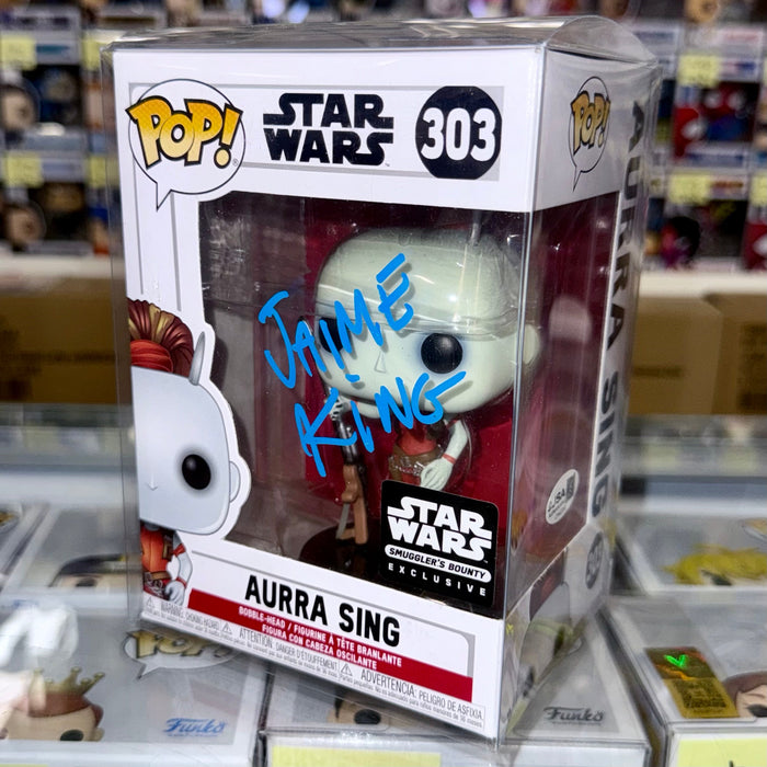Jaime King Signed Star Wars Aurra Sing Funko Pop! #303 Exclusive With JSA COA - for just $250! 