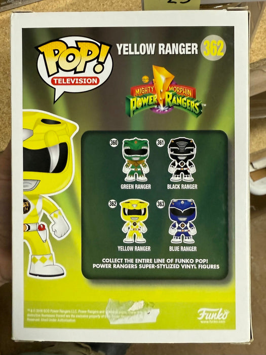 Funko Pop! Television Yellow Power Ranger #362 Saber Tooth Tiger 2016 Vaulted - for just $20! 