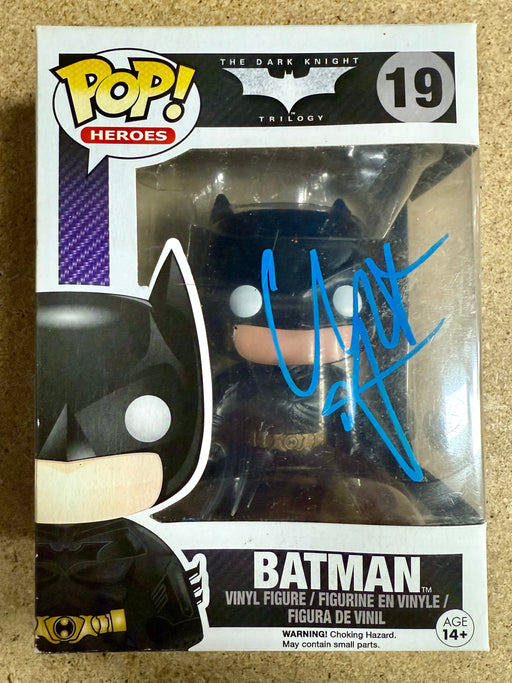 Christian Bale Signed DC Batman Dark Knight Trilogy Vaulted Funko Pop! #19 With JSA COA - for just $300! 