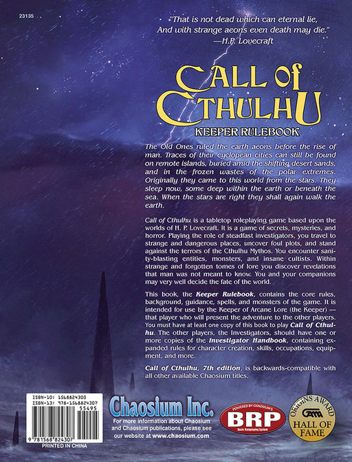Call of Cthulhu Keeper Rulebook: 7th Edition Hardcover - for just $54.95! 