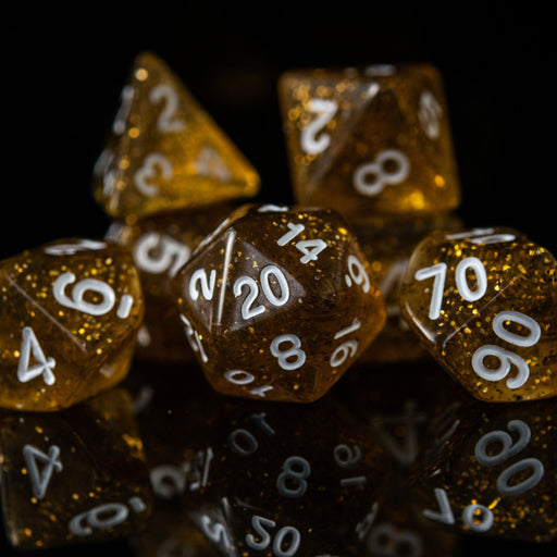 Champagne Acrylic Dice Set - Just $9.99! Shop now at Retro Gaming of Denver