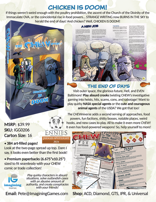 CHEWniverse (RPG Supplement + PDF) - for just $19.99! 