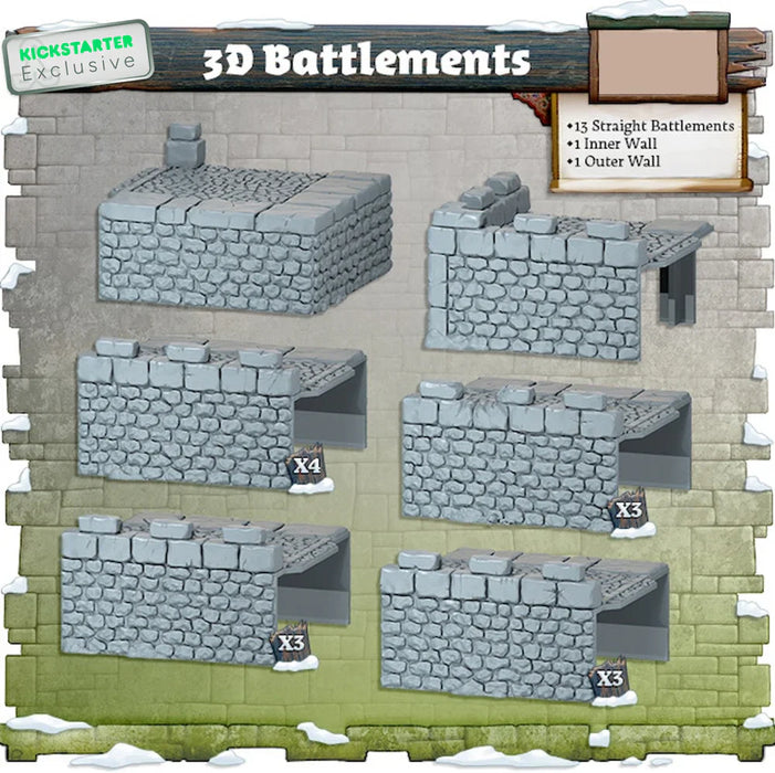 Zombicide: White Death 3D Battlements - Kickstarter Exclusive - for just $44.99! 