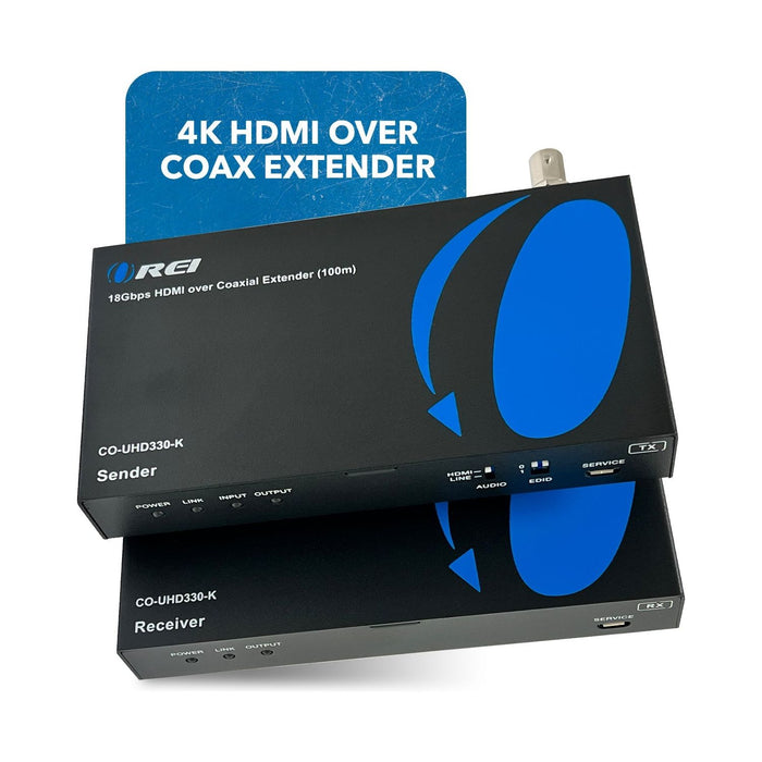 4K HDMI Over Coaxial Extender up to 330 Feet - 4K@60Hz Over 75 Ohm RG-6 Copper Coaxial Cable - Bidirectional IR Control, Audio Out (CO-UHD330-K) - Just $229! Shop now at Retro Gaming of Denver