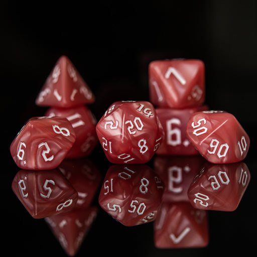 Coral Pearl Acrylic Dice Set - Just $9.99! Shop now at Retro Gaming of Denver