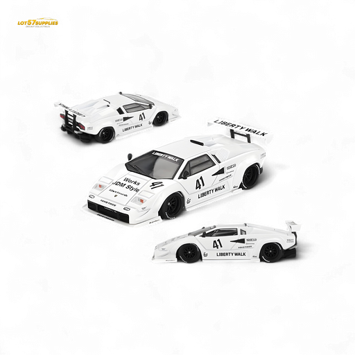 Mini-GT Lamborghini Countach LB-WORKS White 2024 Tokyo Auto Salon 1:64 MGT00966 - for just $22.99! 