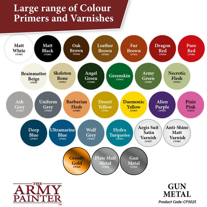 Army Painter Colour Primer: Gun Metal - for just $17.99! 