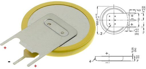 CR2032 Lithium Battery, Yellow Vertical PCB - for just $3.20! 