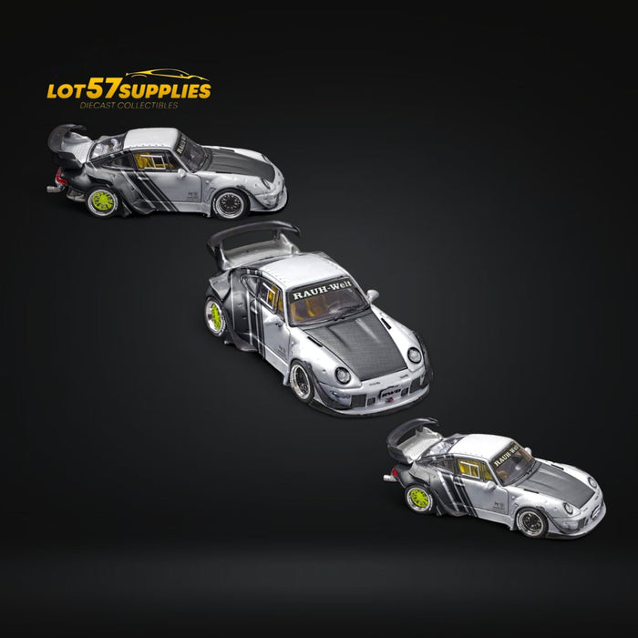 Star Model Porsche RWB 993 GT Wing Cyberpunk Silver Livery Ordinary 1:64 - for just $32.99! 