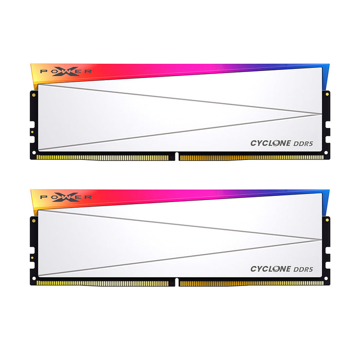 Silicon Power Cyclone RGB DDR5 8000MT/s (PC5-64000) CL40 48GB(2x24GB) Dual Pack 1.35V Desktop Unbuffered DIMM - for just $519.97! 