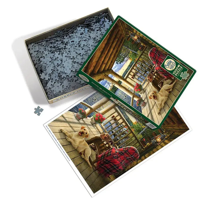 Cabin Porch 1000 Piece Jigsaw Puzzle Cobble Hill - for just $19.99! 