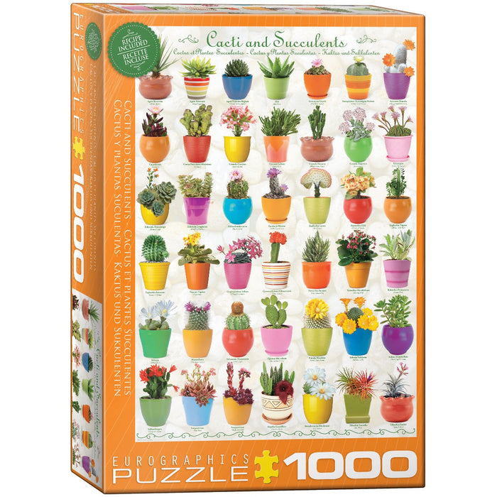 Cacti & Succulents 1000 Piece Jigsaw Puzzle Eurographics - for just $19.99! 