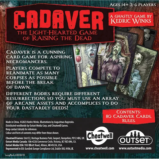Cadaver - A Cunning Card Game for Aspiring Necromancers - Outset - for just $14.99! 