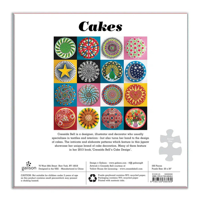Cakes 500 Piece Jigsaw Puzzle Galison - for just $17.99! 