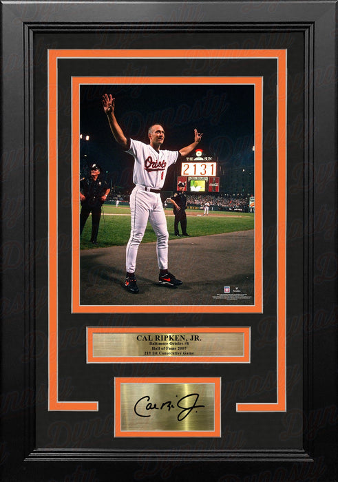 Cal Ripken, Jr. Baltimore Orioles 2131st Game 8" x 10" Framed Baseball Photo with Engraved Autograph - for just $79.99! 