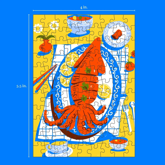 Calamari 99 Piece Mini Jigsaw Puzzle Puzzledly - for just $9.99! 