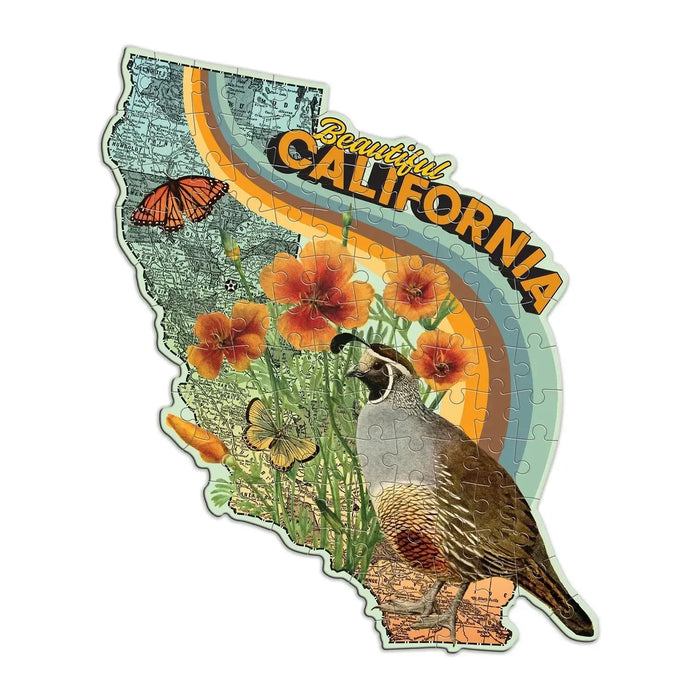 California 100 Piece Mini Shaped Jigsaw Puzzle Galison - for just $7.99! 