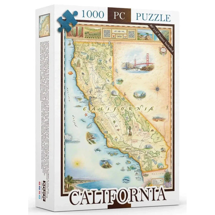 California 1000 Piece Jigsaw Puzzle Xplorer Maps - for just $24.99! 