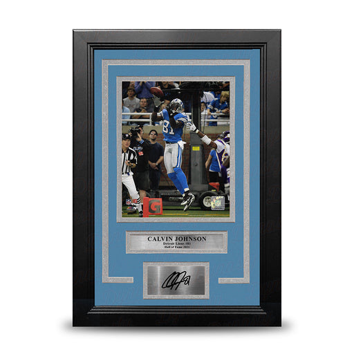 Calvin Johnson v. Vikings Detroit Lions 8" x 10" Framed Football Photo with Engraved Autograph - for just $79.99! 