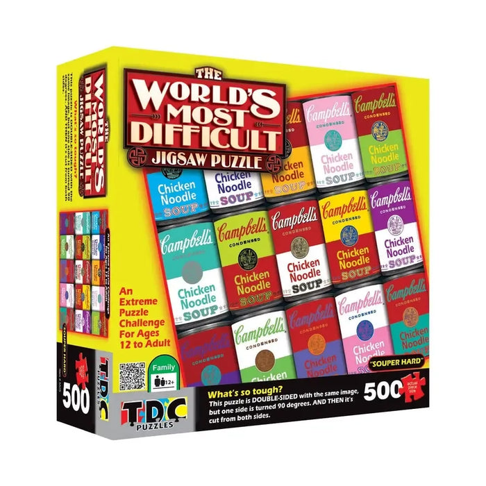 Campbell's Souper Hard 500 Piece Double-Sided Jigsaw Puzzle TDC - for just $19.99! 