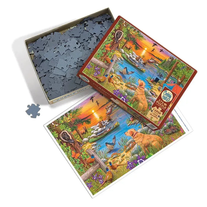Camping at Sunset Cove 275 Large Piece Jigsaw Puzzle Cobble Hill - for just $17.99! 