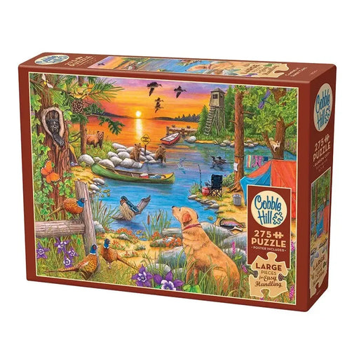 Camping at Sunset Cove 275 Large Piece Jigsaw Puzzle Cobble Hill - for just $17.99! 