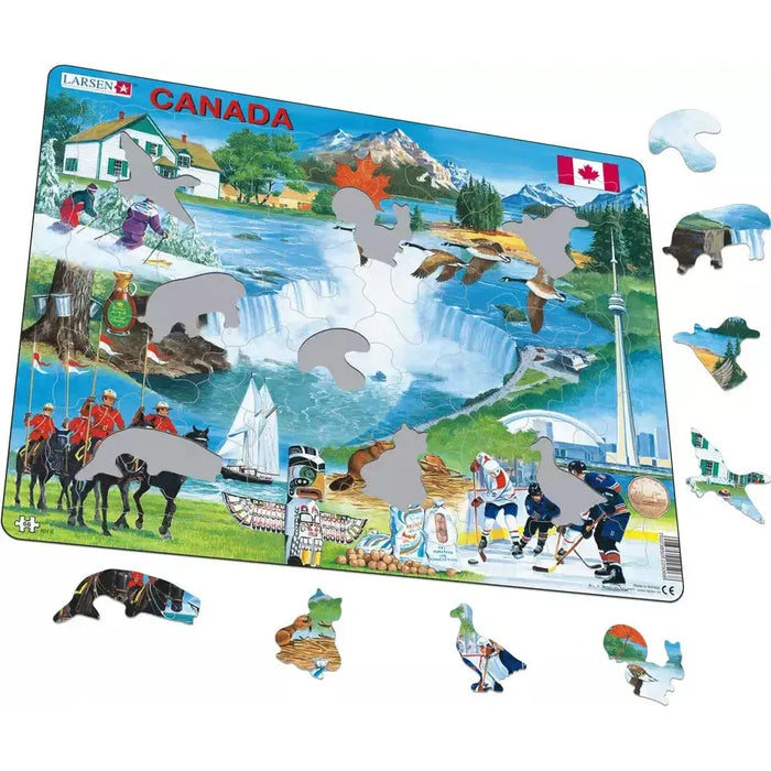 Canada Collage 66 Piece Tray Jigsaw Puzzle Larsen - for just $11.99! 