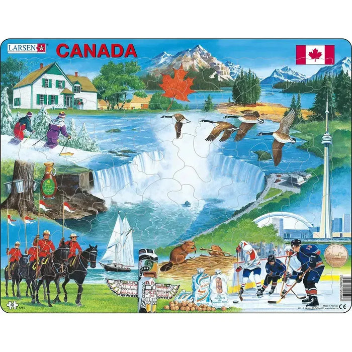 Canada Collage 66 Piece Tray Jigsaw Puzzle Larsen - for just $11.99! 