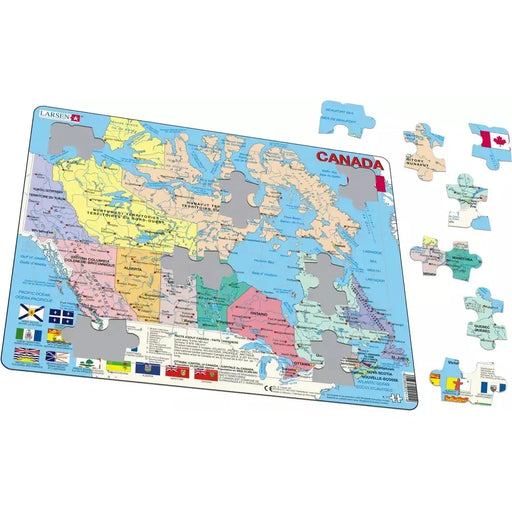 Canada Map 48 Piece Tray Jigsaw Puzzle Larsen - for just $11.99! 