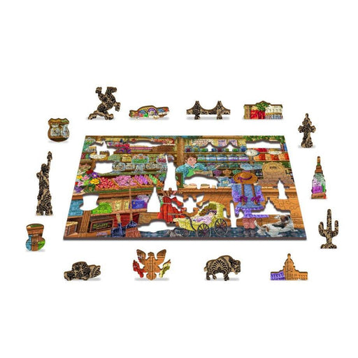 Candy Adventures 200 Piece Wood Jigsaw Puzzle Wooden City - for just $19.99! 
