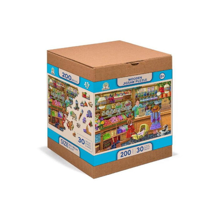 Candy Adventures 200 Piece Wood Jigsaw Puzzle Wooden City - for just $19.99! 