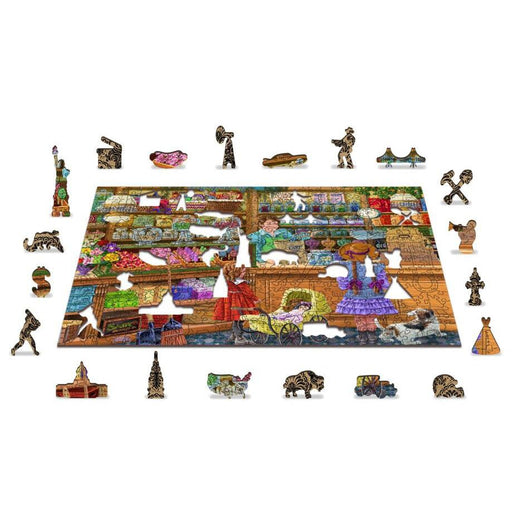 Candy Adventures 400 Piece Wood Jigsaw Puzzle Wooden City - for just $24.99! 