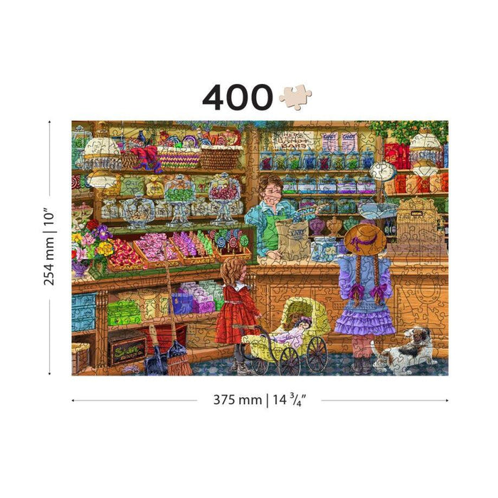 Candy Adventures 400 Piece Wood Jigsaw Puzzle Wooden City - for just $24.99! 