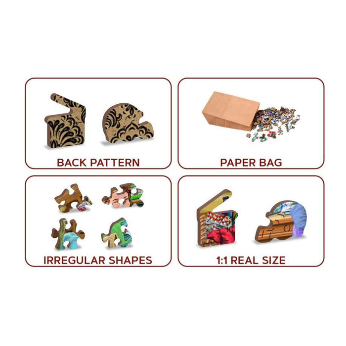 Candy Adventures 400 Piece Wood Jigsaw Puzzle Wooden City - for just $24.99! 