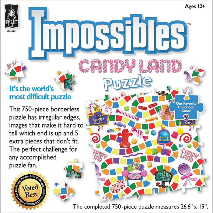 Candy Land Impossibles 750 Piece Jigsaw Puzzle BePuzzled - for just $19.99! 