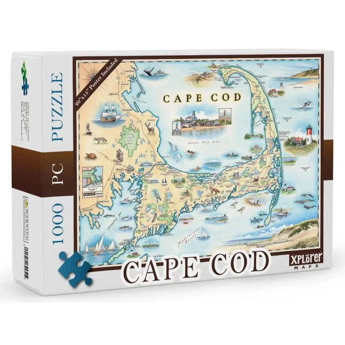 Cape Cod 1000 Piece Jigsaw Puzzle Xplorer Maps - for just $24.99! 