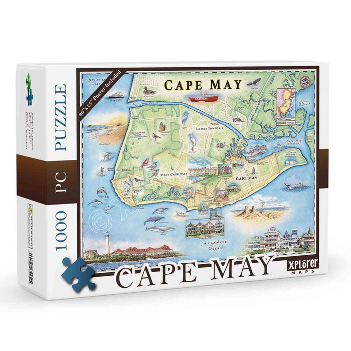 Cape May 1000 Piece Jigsaw Puzzle Xplorer Maps - for just $24.99! 
