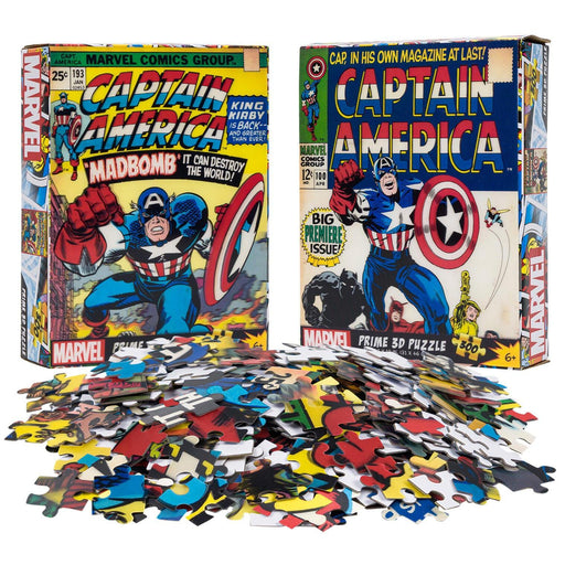 Captain America Comic Set of 2 300 Piece Lenticular Jigsaw Puzzles Prime 3D - for just $19.99! 