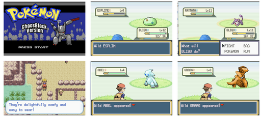 Pokemon Chaos Black GBA ROM Hack Video Game Custom Gameboy Advance - for just $17.99! 