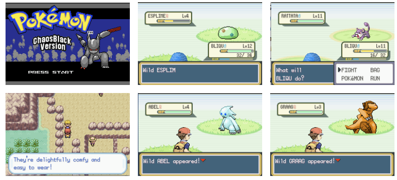 Pokemon Chaos Black GBA ROM Hack Video Game Custom Gameboy Advance - for just $17.99! 