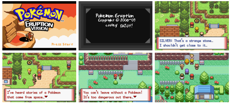 Pokemon Eruption GBA ROM Hack Video Game Custom Gameboy Advance - for just $18.49! 