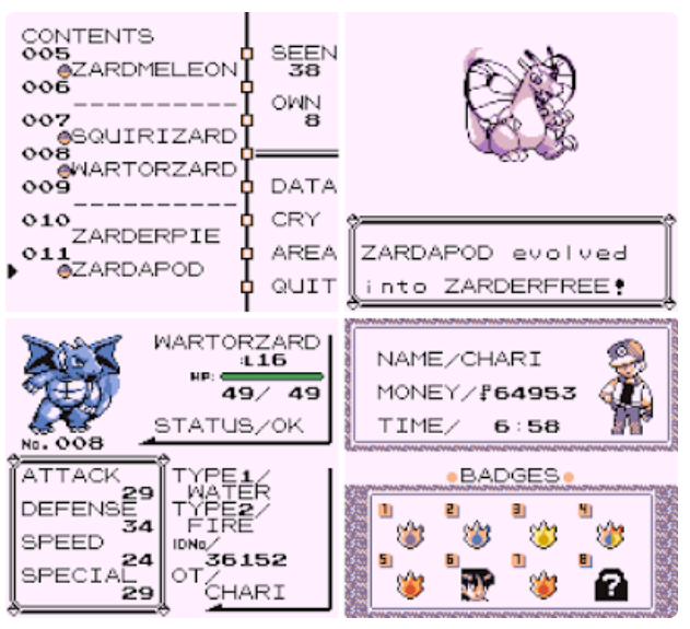 Pokemon Zard Version GBC Video Game Gameboy Color ROM Hack - for just $15.99! 