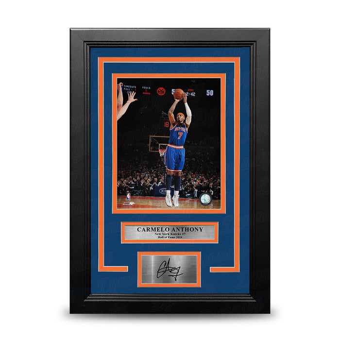 Carmelo Anthony Shooting Action New York Knicks 8x10 Framed Basketball Photo with Engraved Autograph - for just $79.99! 
