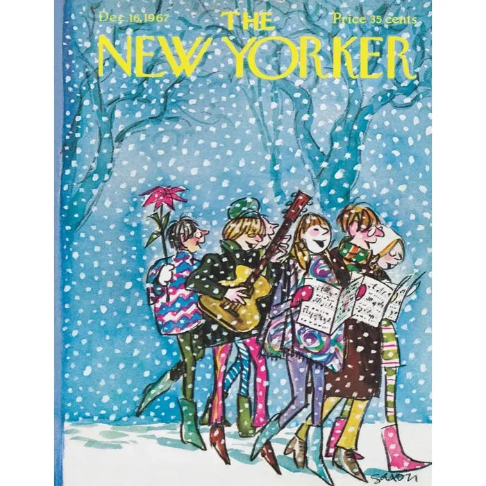 Caroling The New Yorker 100 Piece Mini Jigsaw Puzzle NYPC - for just $14.99! 
