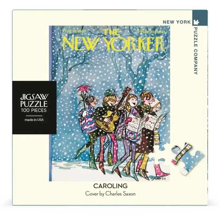 Caroling The New Yorker 100 Piece Mini Jigsaw Puzzle NYPC - for just $14.99! 
