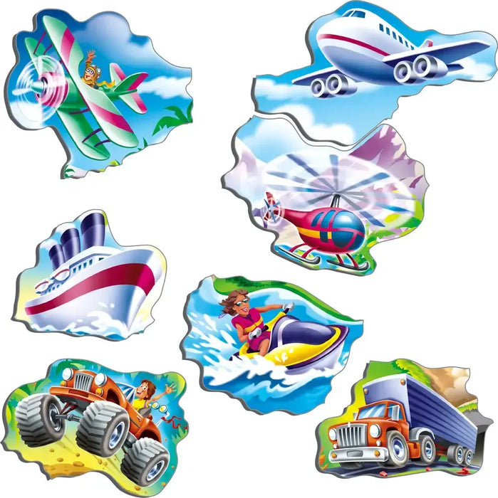 Cars, Boats, Trains & Aircrafts 18 Piece Tray Jigsaw Puzzle Larsen - for just $11.99! 