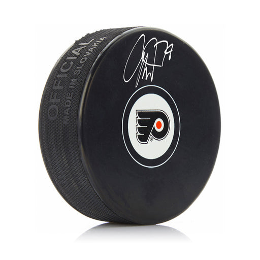 Carter Hart Philadelphia Flyers Autographed NHL Hockey Logo Puck - for just $29! 