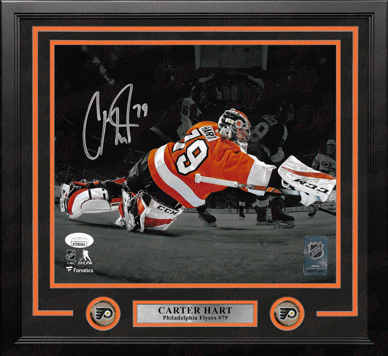 Carter Hart Blackout Philadelphia Flyers Autographed Framed Hockey Photo - for just $39! 