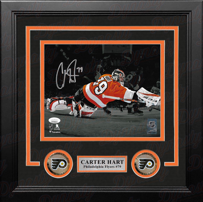 Carter Hart Blackout Philadelphia Flyers Autographed Framed Hockey Photo - for just $39! 